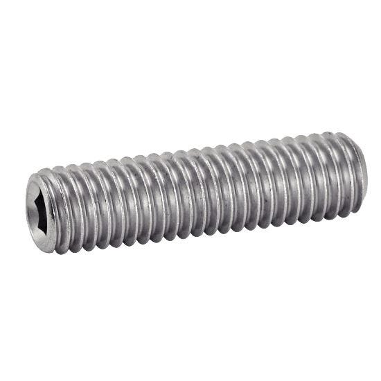 Vis à métaux sans-tête hexagonale creuse bout plat inox A2 DIN 913 10X25 boîte de 100 - ACTON - 6220410X30