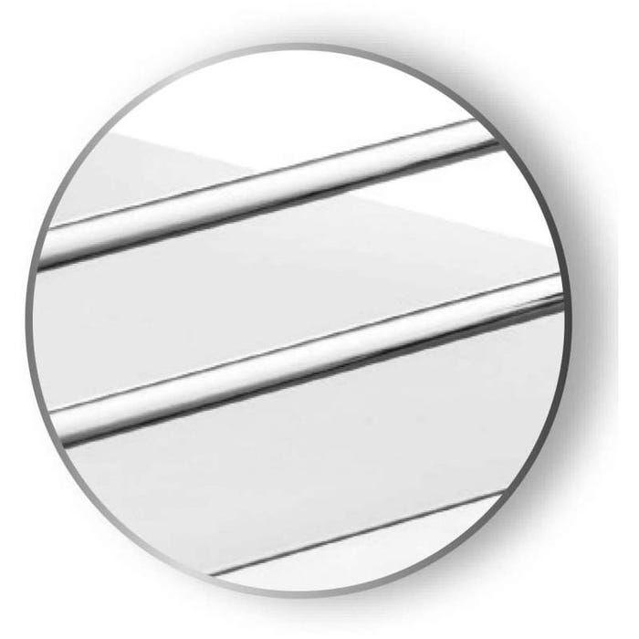 Corbeilles fil - Version : Fil plat - Décor : Blanc / Fil chromé - Pour caisson de largeur : 400 mm - Largeur : 340 mm