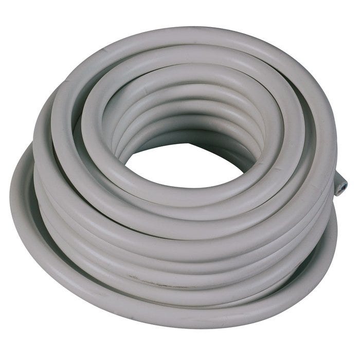 Câble H05 VV-F 1,5 mm² - Couronne 50 m - 3G 1,5 mm² - Gris