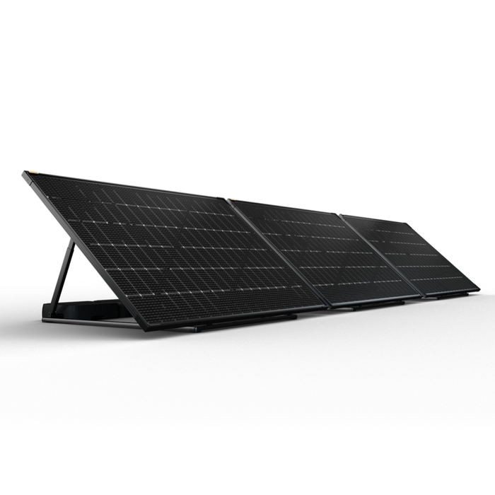 Sunology PLAY2 - Kit 3 panneaux solaires complet 1350W bifacial – 3 Stations solaire livrées totalement assemblées – Installation au sol ou au mur