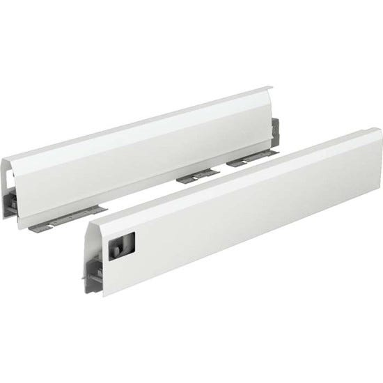Kit tiroir ArciTech longueur 500 mm hauteur 126 mm coloris blanc livré avec profils attachesfaçade et caches