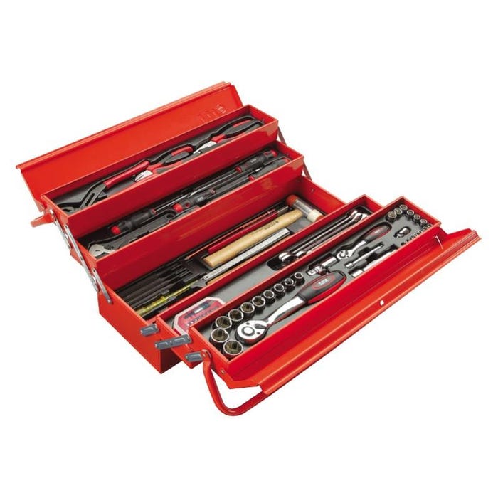 Composition de 113 outils avec caisse de maintenance métallique SAM OUTILLAGE CP 113BOX