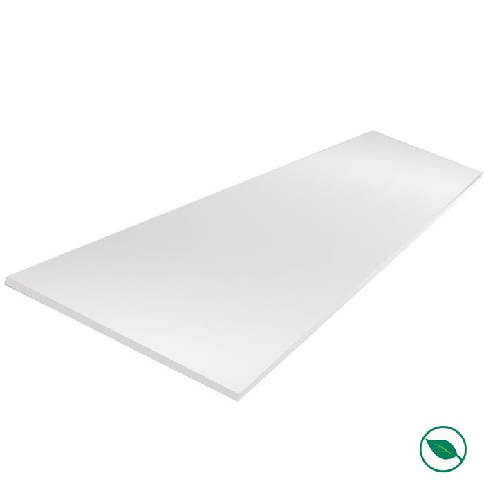 Tablette mélaminé blanc 800 x 200 x 18 mm - PEFC 75% .