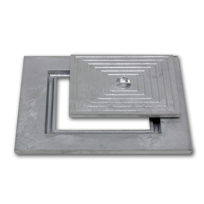 Couvercle d'inspection à fond simple en aluminium coulé - LINE ECO - 50 x 50 cm