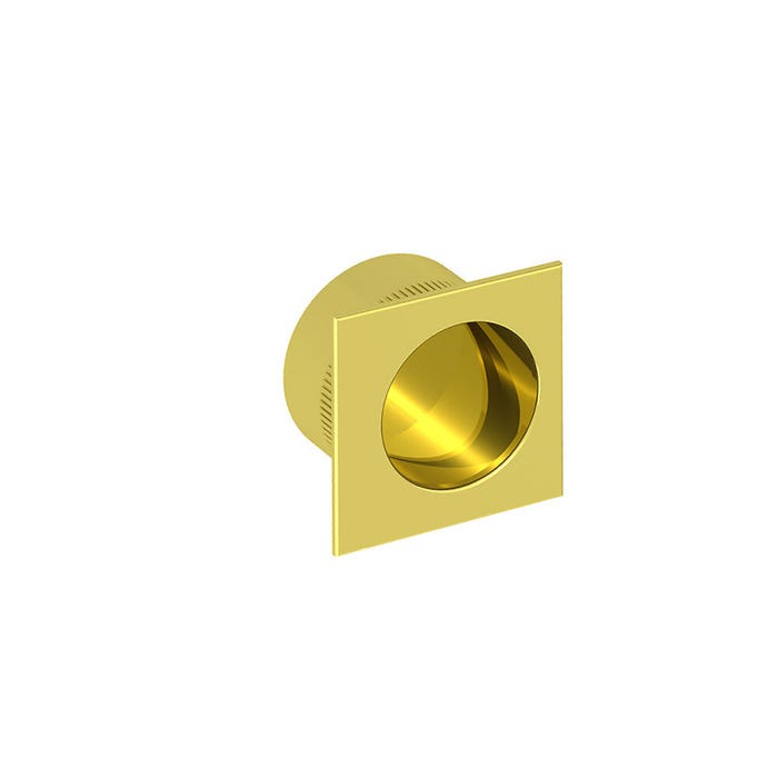Tire-doigt carré 28 mm pour porte coulissante, acier finition doré