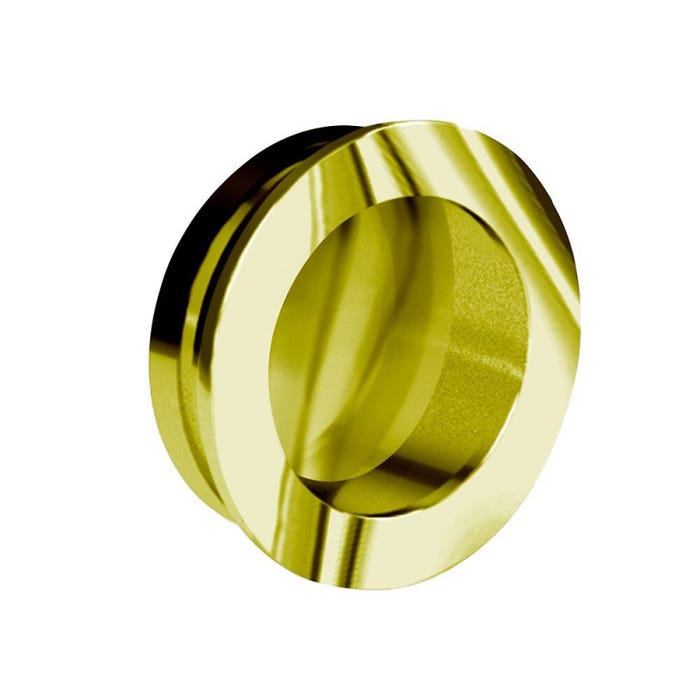 Poignée cuvette ronde diamètre 40 mm - métal or