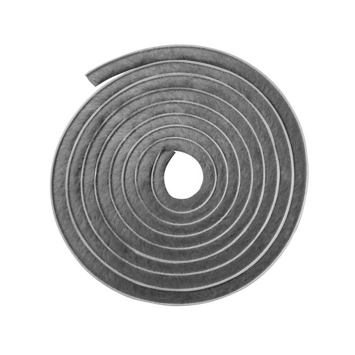 Joint brosse adhésif gris hauteur 12 mm, longueur 5,5 m, largeur 6,9 mm