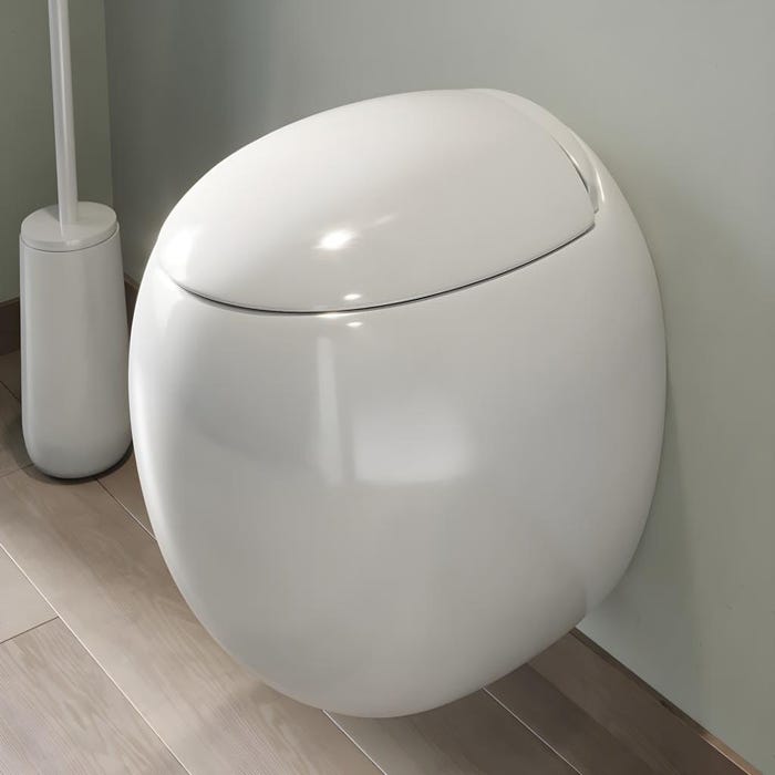 WC suspendu blanc en céramique - HURO II