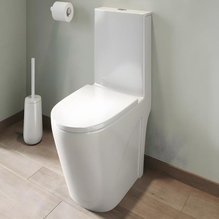 WC à poser blanc en céramique - NAGILAM