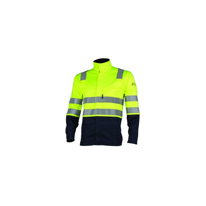 Veste multirisques THOR + bandes, 300g/m², jaune HV/marine - COVERGUARD - Taille M