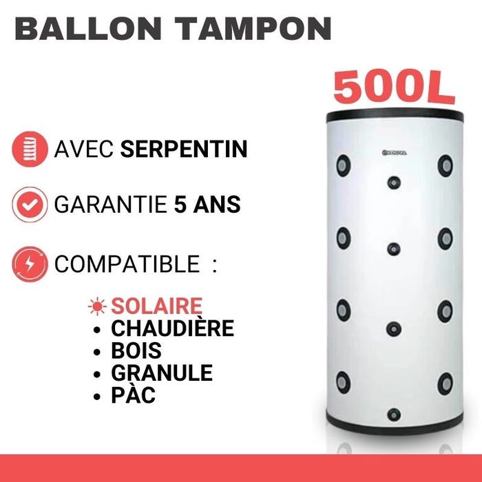 Ballon tampon Kospel 500 Litres avec échangeur