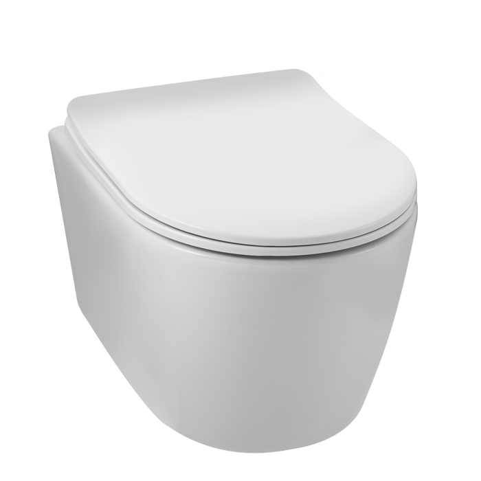Balneo WC suspendu, sans bride bau, abattant softclose, Ceramique, blanc, LUXA