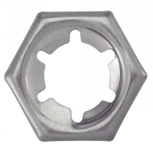 Ecrou -PAL- autofreiné hexagonal - Inox A2 M6 - Boîte de 200