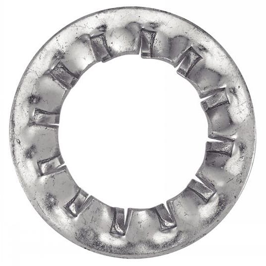 Rondelle -Eventail- à dentures intérieures JZ - Acier Zn Ø4 mm - Boîte de 500