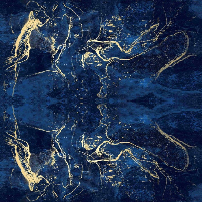 Carrelage sol/mur effet marbre bleu Twilight l.120 x L.180 cm
