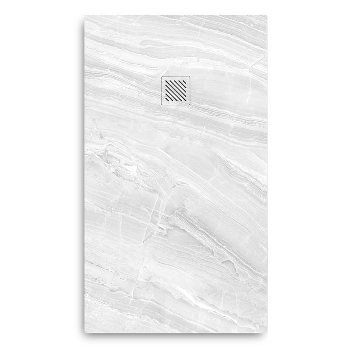 Receveur de douche en résine extra plat à poser 100x170cm - marble poli - ORIGINE