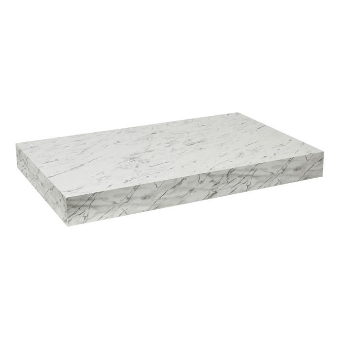 Egger Naturel plan vasque 143,5x8x50 cm, blanc effet marbre (DO14050MCB)