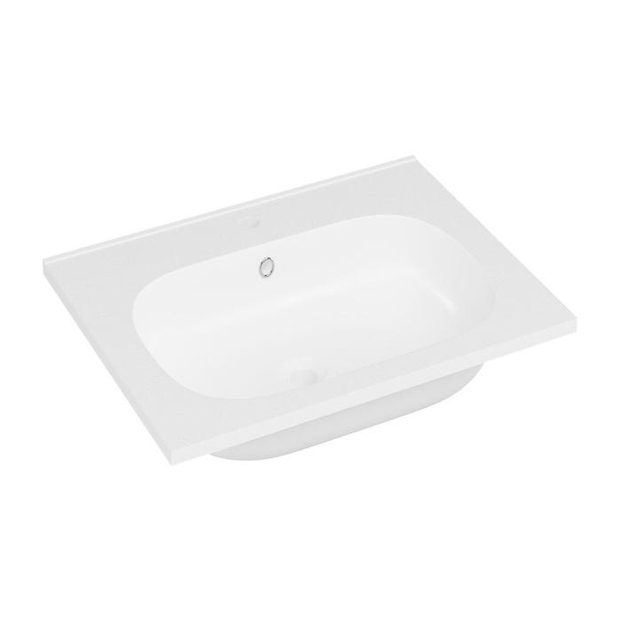 Vasque à encastrer en résine effet pierre - Blanc - L60 x l46 cm - OKIWA