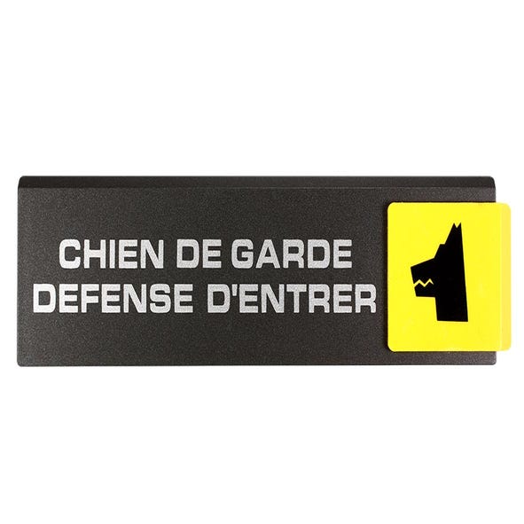 Plaquette de porte Défense d'entrer chien de garde - Europe design 175x45mm - 4260976
