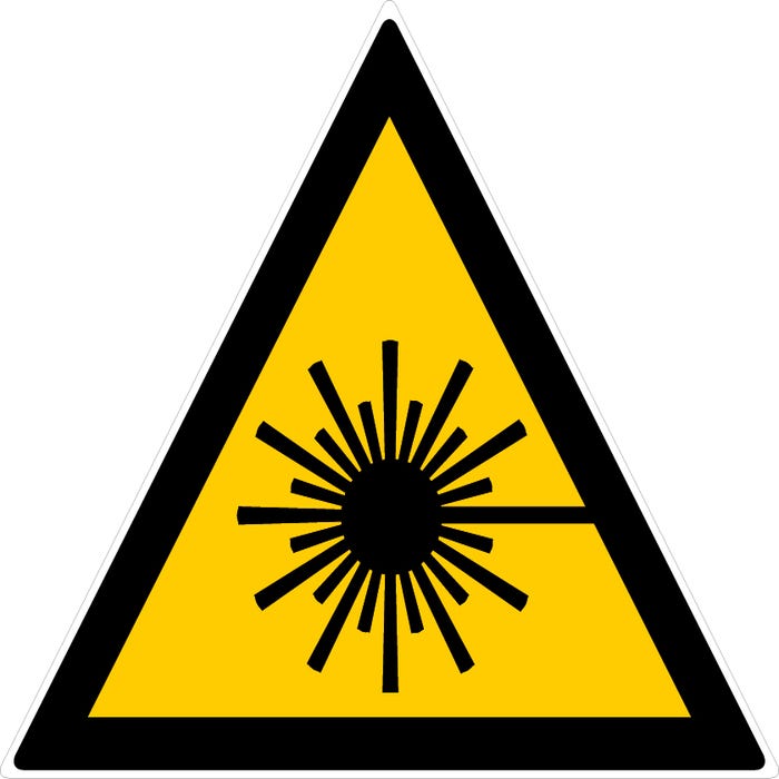 Panneau Danger rayonnement laser - Rigide Triangle 300mm - 4200118