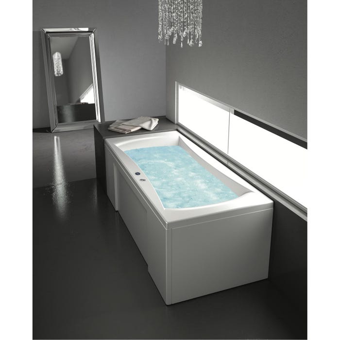 Façade de tablier en acrylique BIOCRYL 190 blanc compatible avec toutes les baignoires balnéos KINEDO système STAR MIXTE DIGIT