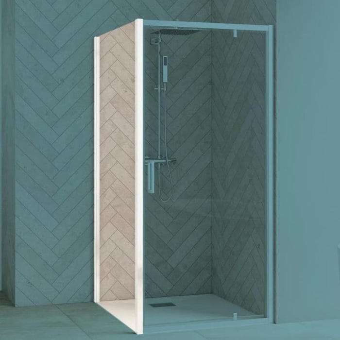 Paroi de douche fixe SMART Design (à coupler avec porte SMART Design) L 75 cm H 2,05 m blanc