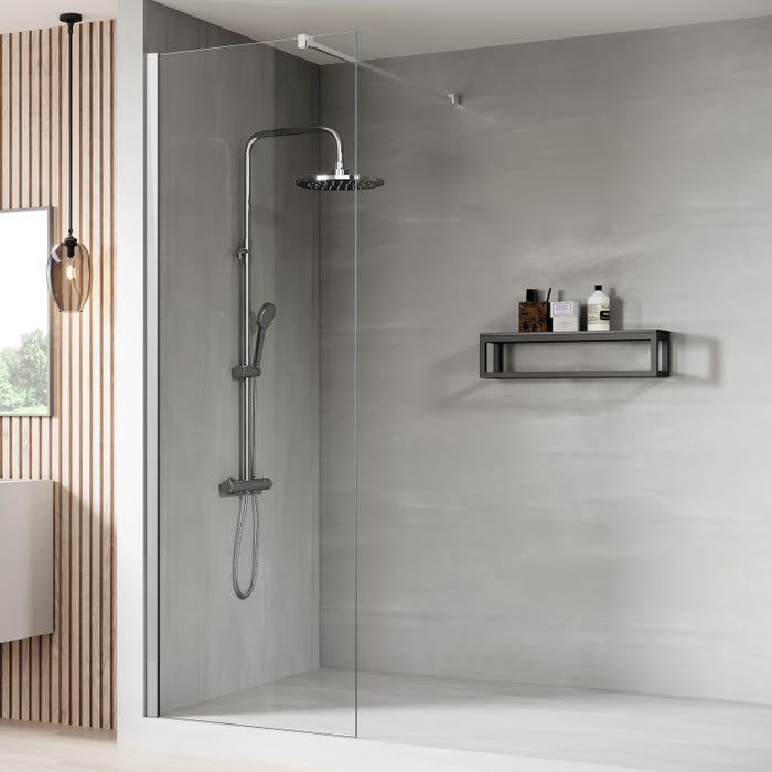 Paroi de Douche Florida - 70 x 200 cm - Badplaats - Chrome - 8 mm