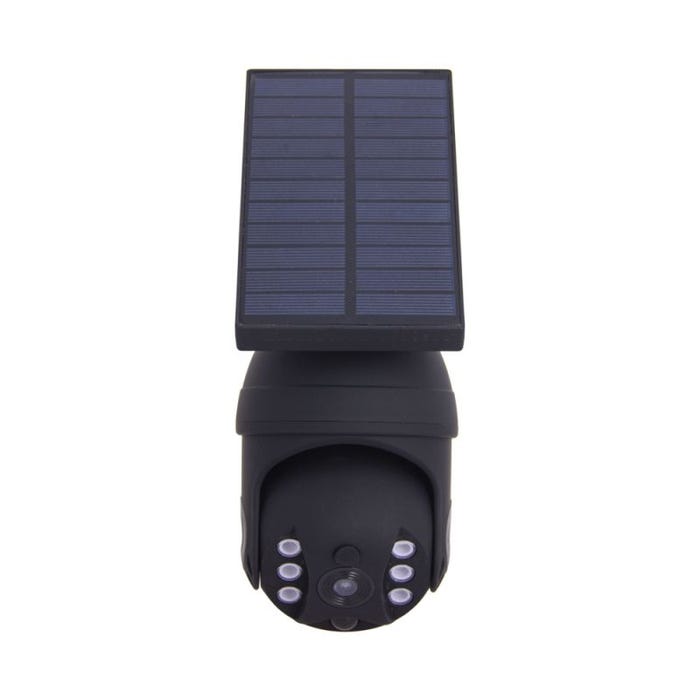 Xanlite - Projecteur Caméra factice solaire IP65, 250 lumens, détecteur de mouvement, Noir - PRSCAM250