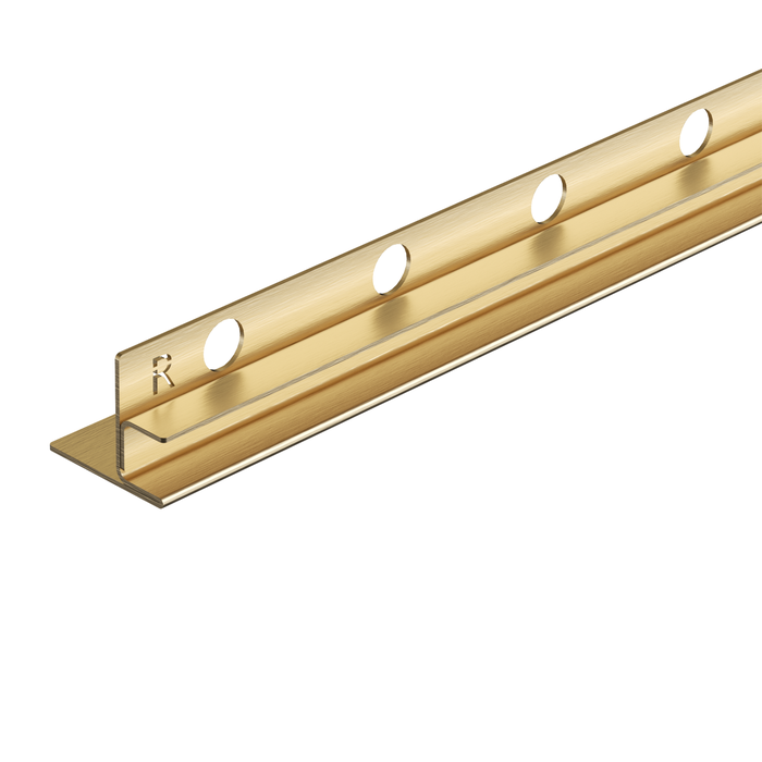 Balneo Profilé latéral incliné droit pour douche à l'italienne 170cm, acier inoxydable, finition gold, Pente de 1,5%