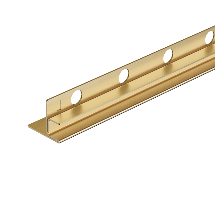 Balneo Profilé latéral incliné gauche pour douche à l'italienne 170cm, acier inoxydable, finition gold, Pente de 1,5%