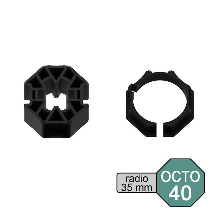 Kit adaptateur pour moteur de volet roulant radio Ø 35 mm dans tube OCTO Ø 40 mm