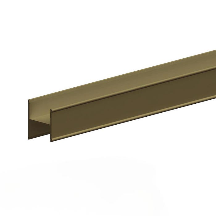 Profil en H pour porte 19 mm - L : 1800 mm - bronze