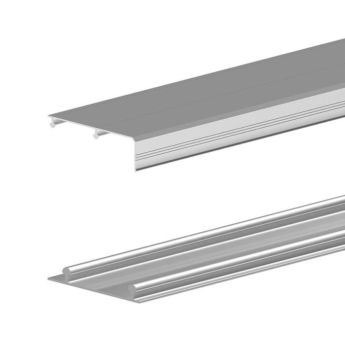 Rails haut et bas en aluminium pour SLID'UP 210-220-230 - 1,80 m - argent
