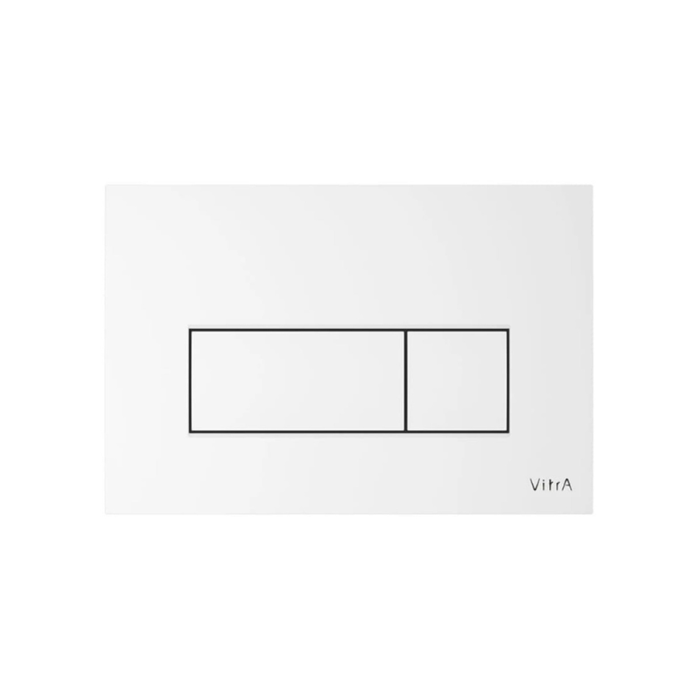 Vitra Root Square Plaque de déclenchement double touche, Blanc brillant (740-2300)