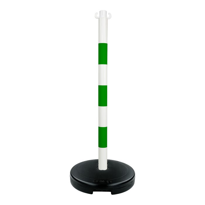 Poteau PVC Vert/Blanc sur socle à lester 9kg - 2001762