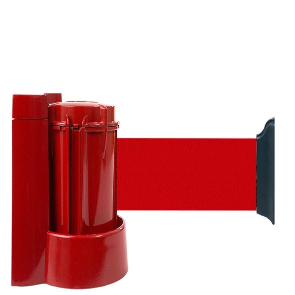 Dérouleur mural rouge avec sangle rouge 3m x 50mm - 2053495