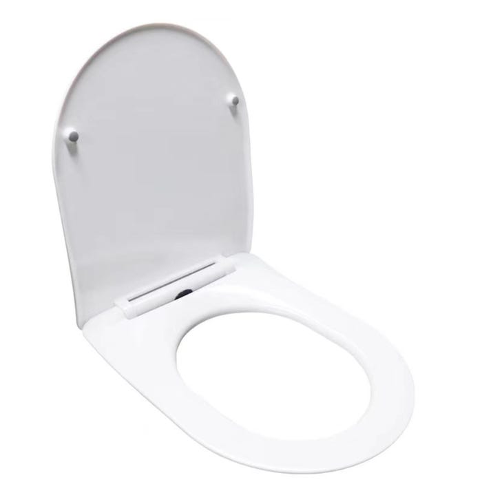 Abbatant WC frein de chute duroplast blanc kit de montage - Balneo Luna/Luxa