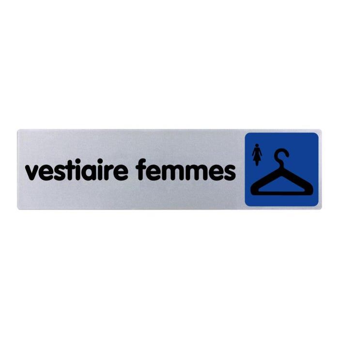 Plaquette de porte Vestiaire femmes - couleur 170x45mm - 4033716