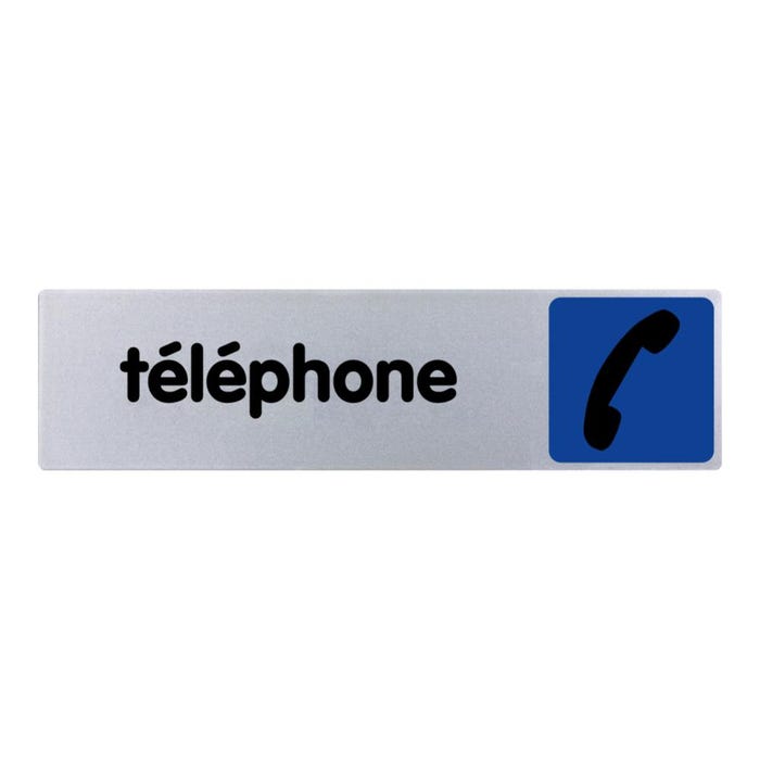 Plaquette de porte Téléphone - couleur 170x45mm - 4033662
