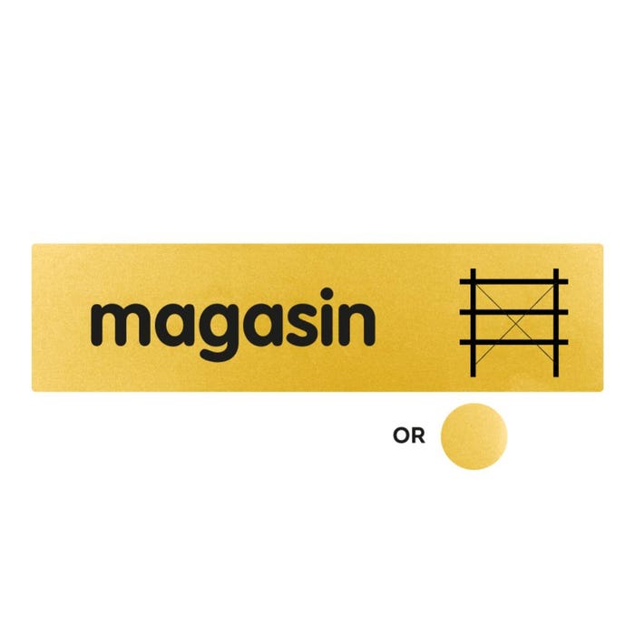 Plaquette Magasin - Classique or 170x45mm - 4490830