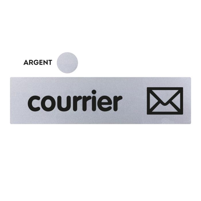 Plaquette Courrier - Classique argent 170x45mm - 4320311