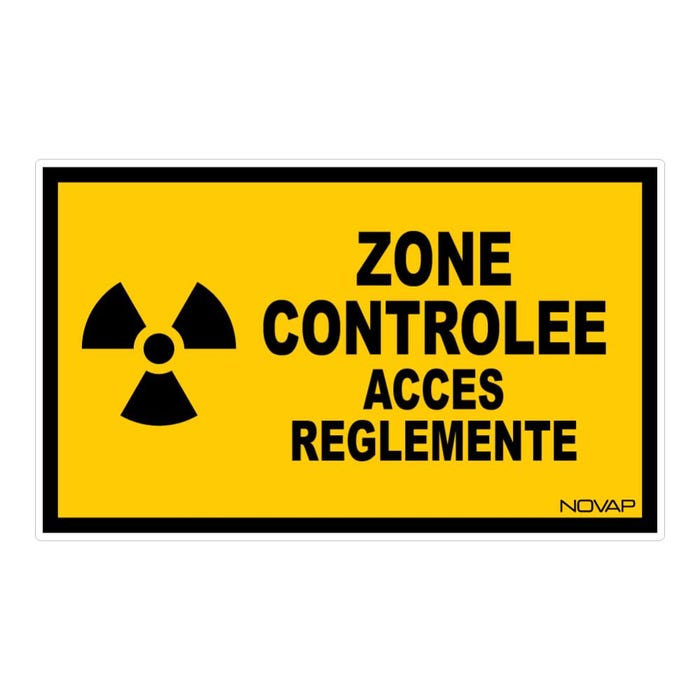 Panneau Zone controlée acces réglementé - Rigide 330x200mm - 4161341