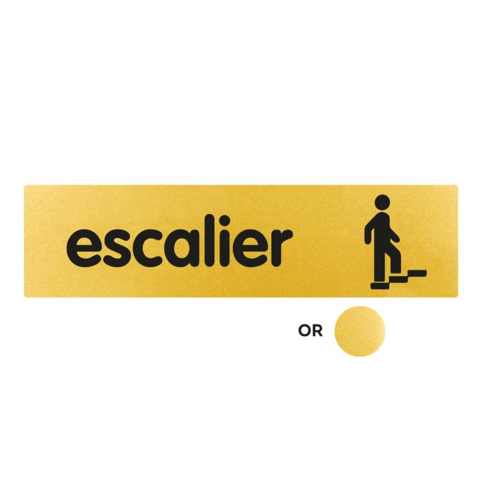 Plaquette Escalier - Classique or 170x45mm - 4490519