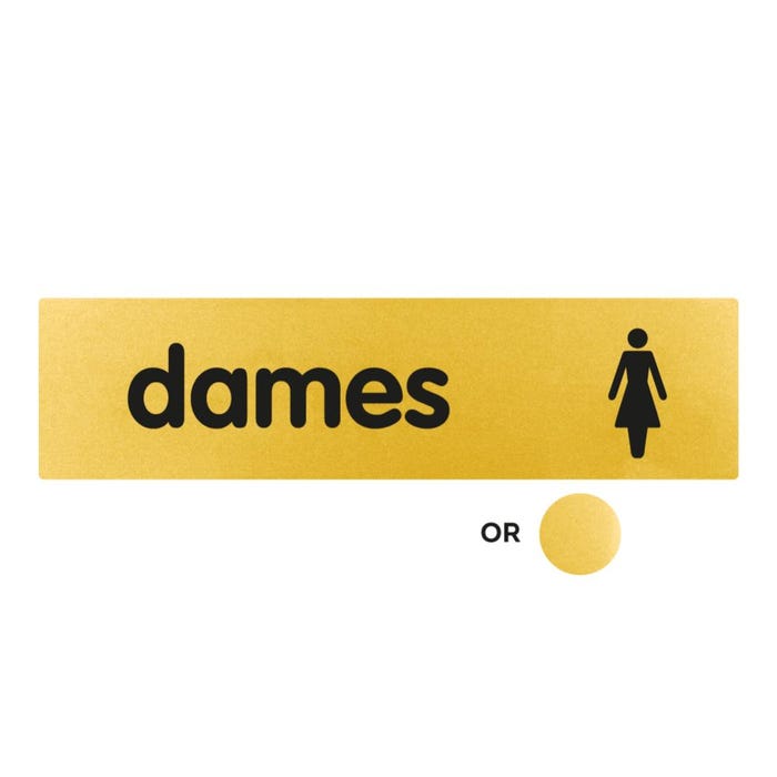 Plaquette Dames (texte) - Classique or 170x45mm - 4490328