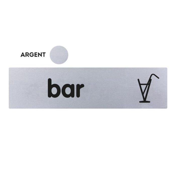 Plaquette Bar - Classique argent 170x45mm - 4320175