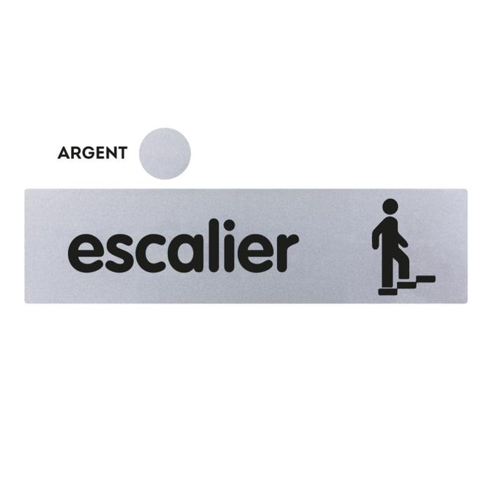 Plaquette Escalier - Classique argent 170x45mm - 4320519