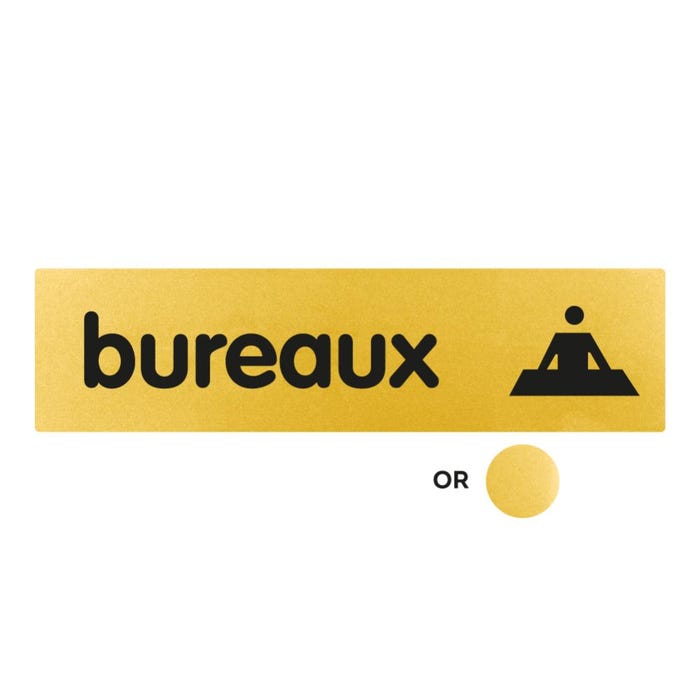 Plaquette Bureaux - Classique or 170x45mm - 4490199