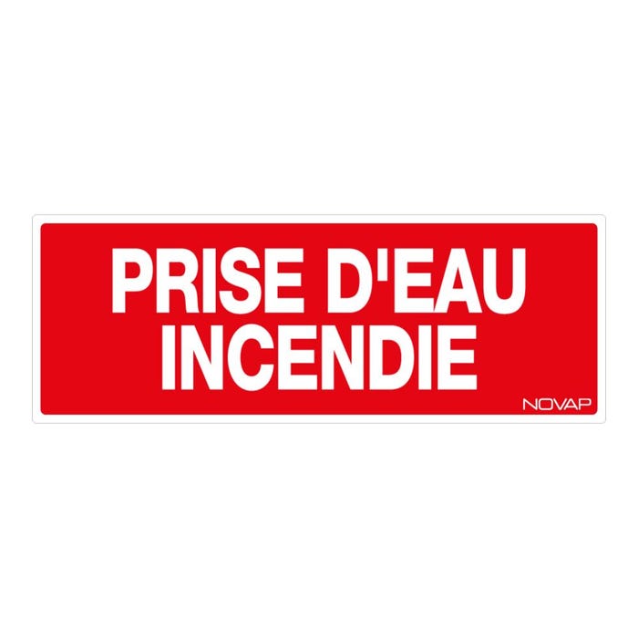 Panneau Prise d'eau incendie - Rigide 330x120mm - 4140797