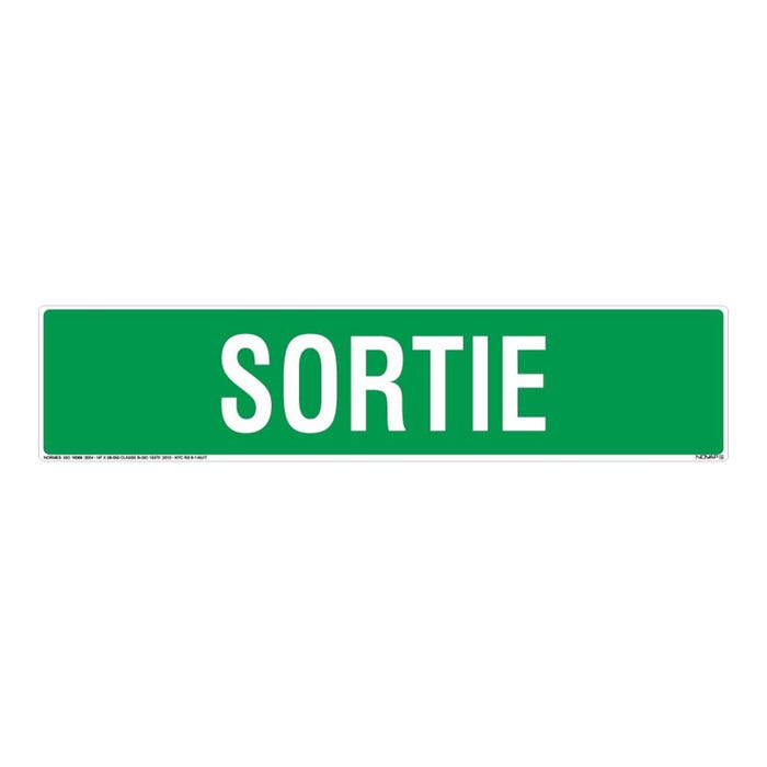Panneau photoluminescent Sortie - Rigide 330x75mm - 4129013