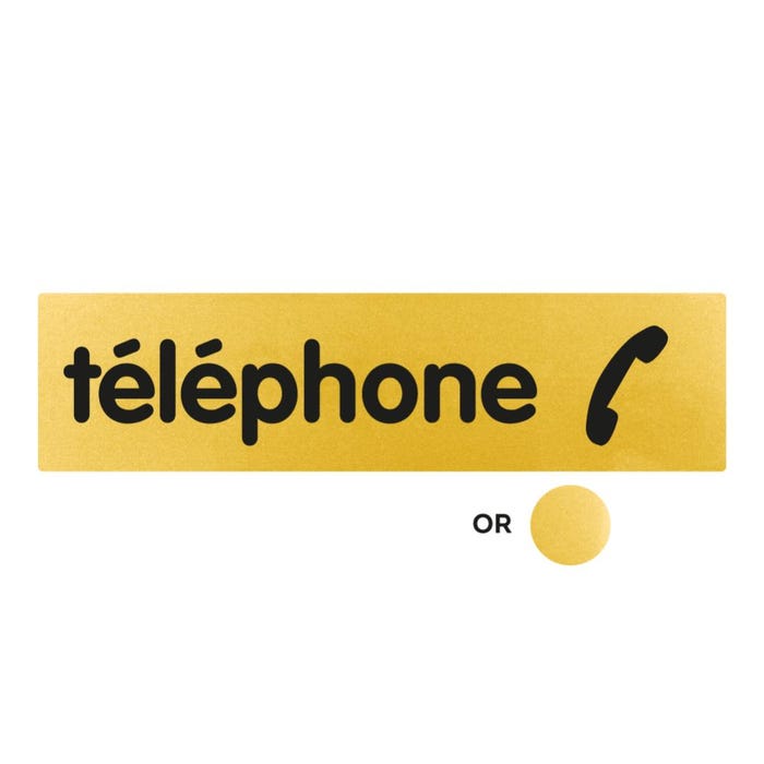 Plaquette Téléphone - Classique or 170x45mm - 4491219